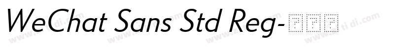WeChat Sans Std Reg字体转换